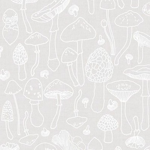 Mushrooms Silver Grey