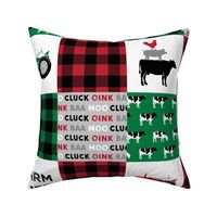 farm life wholecloth - black/red/green - green plaid - C22