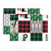 farm life wholecloth - black/red/green - green plaid (90) - C22