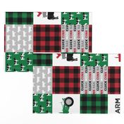 farm life wholecloth - black/red/green - green plaid (90) - C22