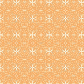 Boheme geometric mango orange Large Scale by Jac Slade