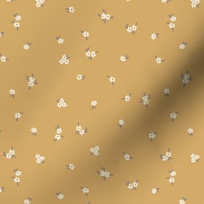 simple single florals - gold