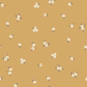 simple single florals - gold