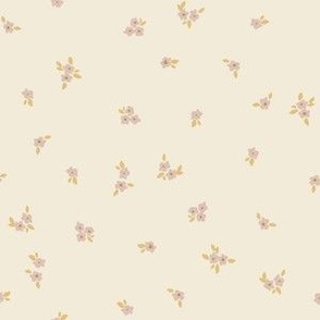 simple single florals - mauve