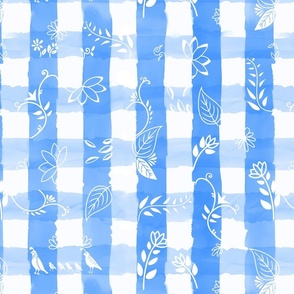 Garden Checkers blue 