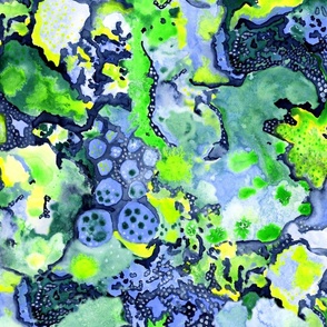 Abstract watercolour coral reef
