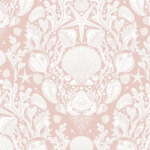 deep sea damask powder white