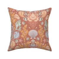 deep sea damask terracotta