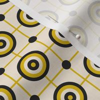 Yellow Circles and Lines Geometric Design / Small Scale
