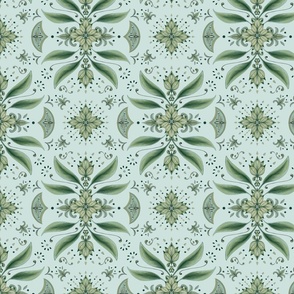 Light Botanical Damask