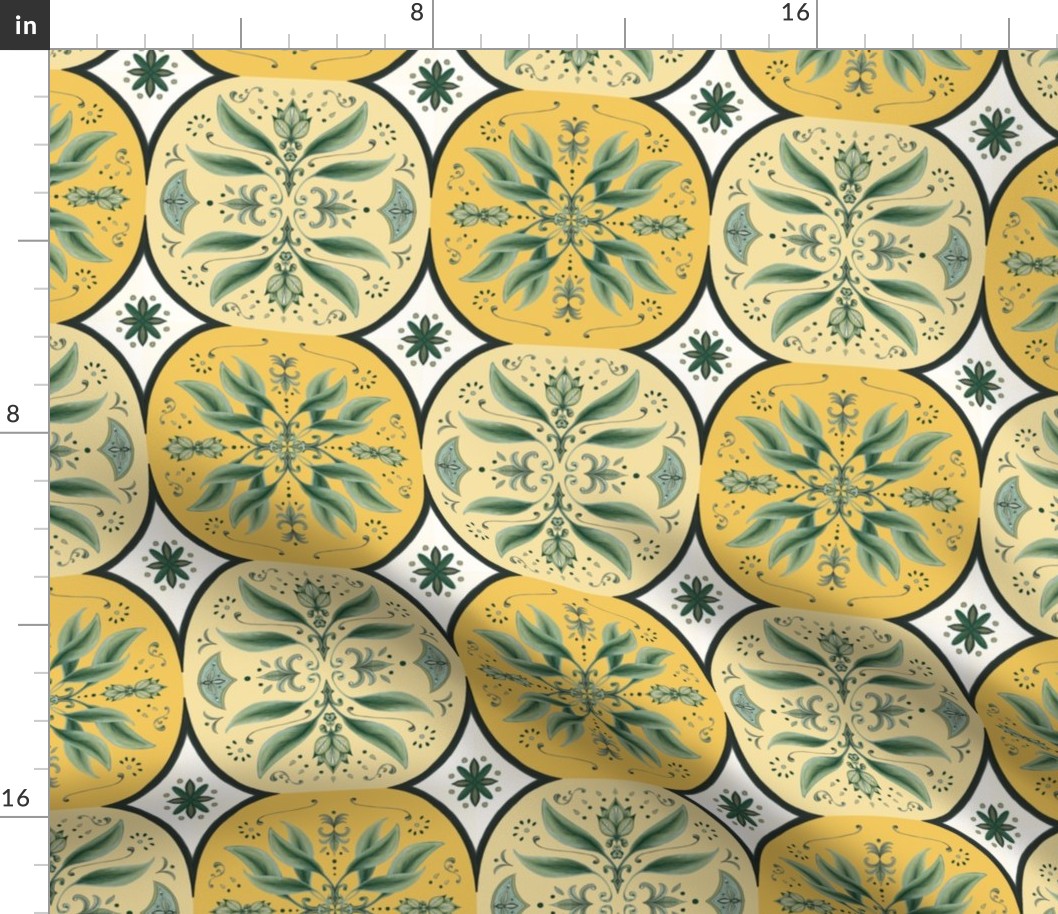 Mixed Vintage Botanical Tiles