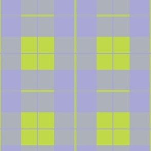 Reunion '97 Tartan Plaid in Lime + Periwinkle Lilac