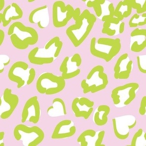 Leopard Love '97  in Baby Pink + Lime Green