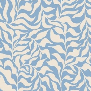 Tropical Vines Oatmeal on Blue