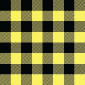 1 Inch Yellow Buffalo Check | Classic Yellow and Black Checker
