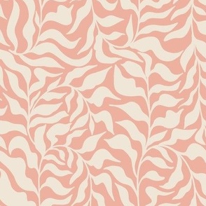 Tropical Vines Oatmeal on Pink