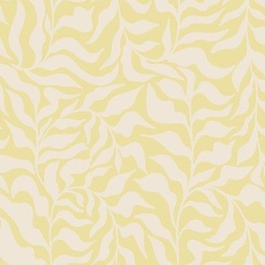 Tropical Vines Oatmeal on Yellow