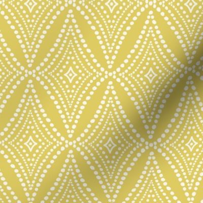 Pebble Pathway - Dot Geometric Citron Yellow Ivory Regular Scale