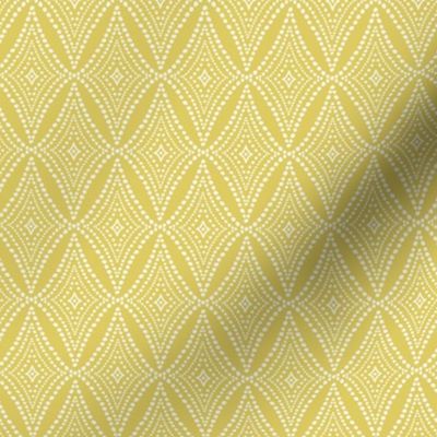 Pebble Pathway - Dot Geometric Citron Yellow Ivory Small Scale