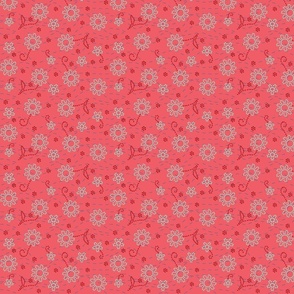 dot flowers,  color pink