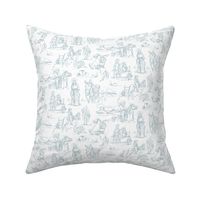 Cowgirl Pony Up in Powder Blue - Western Toile, Cowboy Toile, Country Western Toile , Baby Toile