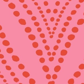 Pebble Pathway - Dot Geometric Pink Red Jumbo Scale