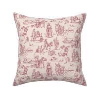 Cowgirl Pony Up  in Sorbet -  Western Toile, Cowboy Toile, Country Western Toile