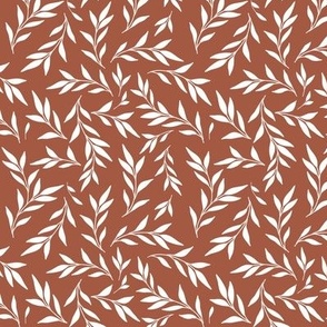 Leafy vine - small - brick red 