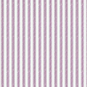 Classic Ticking Stripes // Dark Magenta