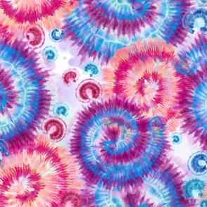 Twirly Tie Dye - Bubblegum Large Scale