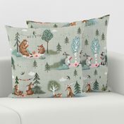 pic nic mint - (cute forest animals )