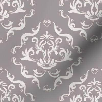 VICTORIAN DAMASK IN WHISP GREY