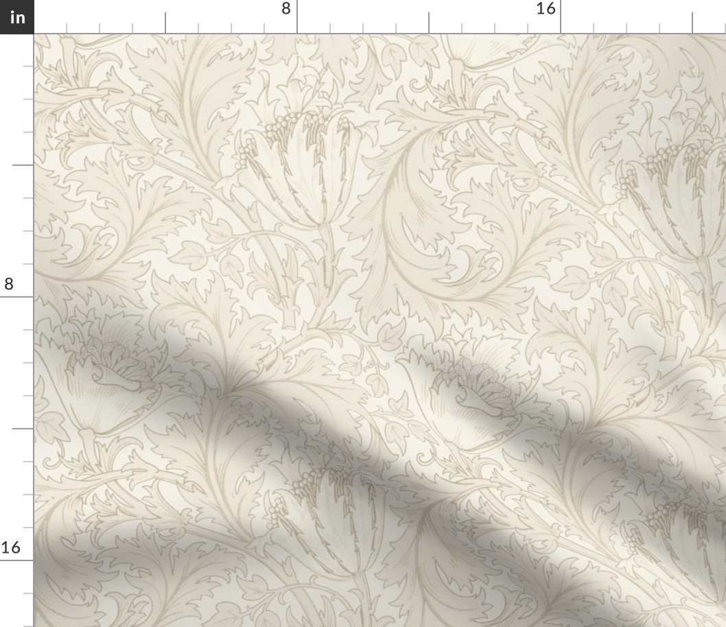 ANEMONE IN ANTIQUE WHITE - WILLIAM MORRIS