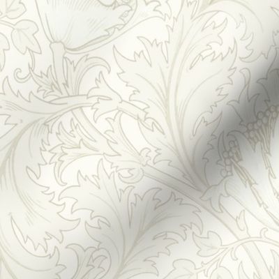 ANEMONE IN VINTAGE WHITE - WILLIAM MORRIS