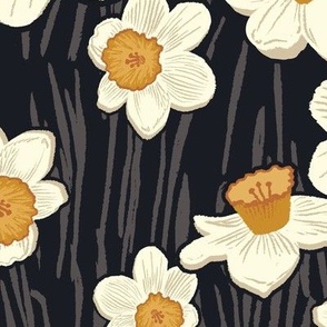 Daffodil Garden - Large - Black