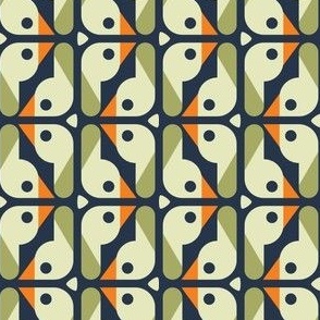 0854 - midcentury style birds