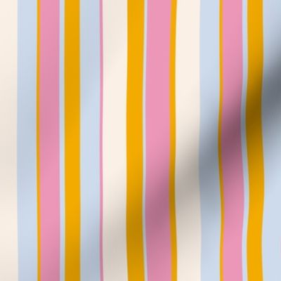 Summer Stripes Blue and Pink Tropical 