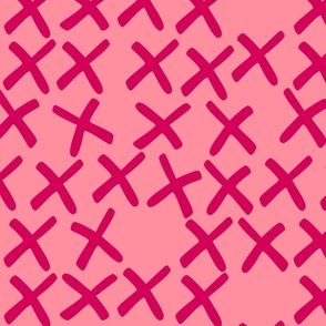 Abstract 80s wild crosses pink