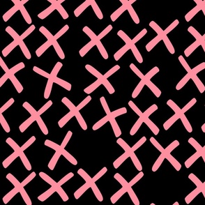 Abstract 80s wild crosses black