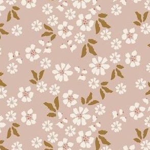 ditsy floral muted rose