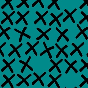 Abstract 80s wild crosses jade