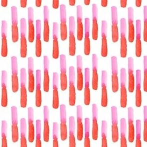 Modern Red and Pink Watercolor Stripes