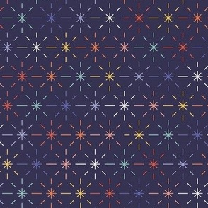 Stitched stars - Rainbow