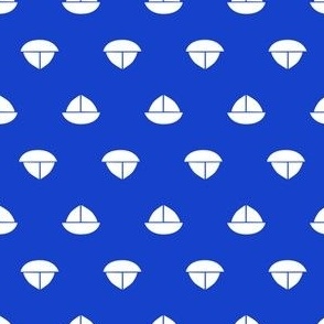(XS) Boats White on Blue Size XS