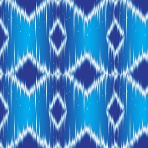 Blue on Blue Enchantment Modern Tribal Native American Pattern