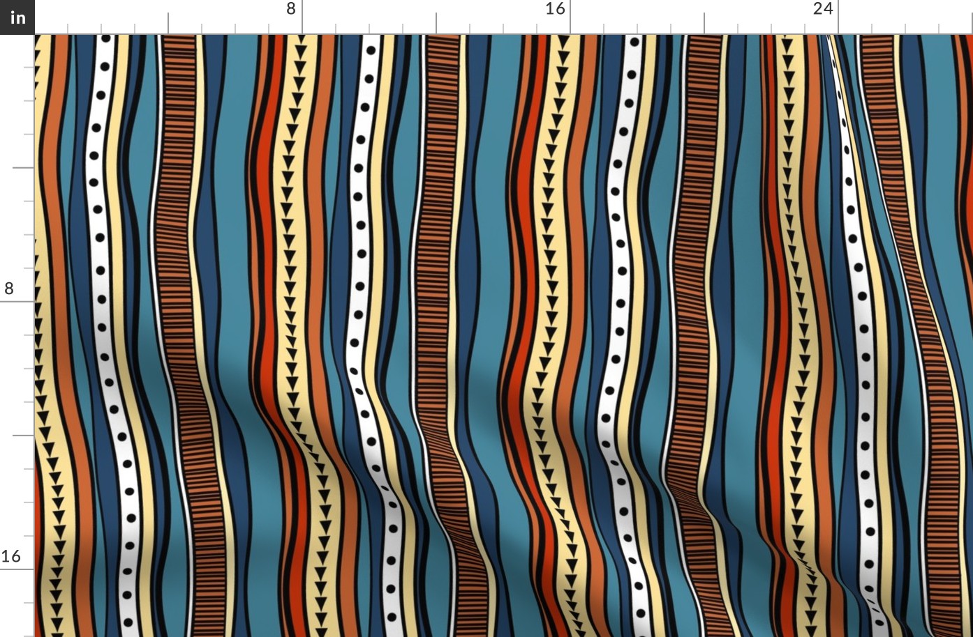 Mineral Colors Hand Drawn Stripes with Tribal Vibe