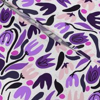 Bright purple and lavender tulips