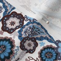 Blue and White paisley 