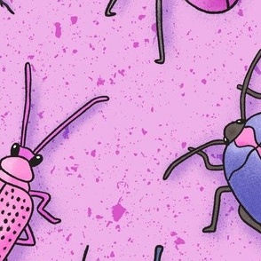 Beetles on Purple (Small Scale)