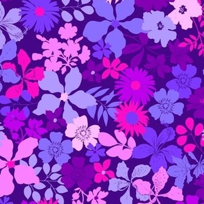 214 Flower Silhouettes purple.